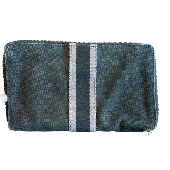 Authentic HERMÈS Fourre Tout Zip Wallet Organizer Charcoal Canvas Extra Large - Picture 3 of 16